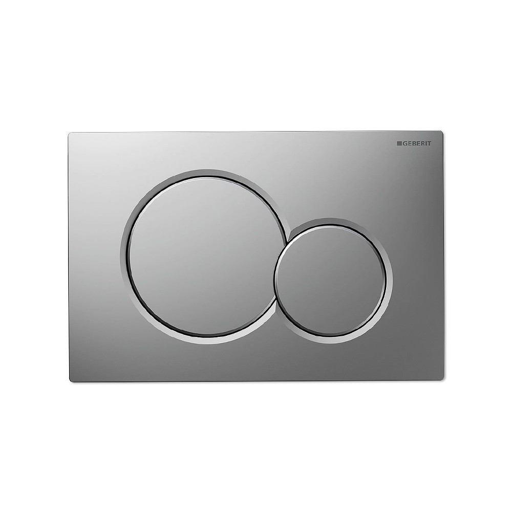 Placca satinata a 2 tasti per cassetta Geberit unica - Serie Sigma01
