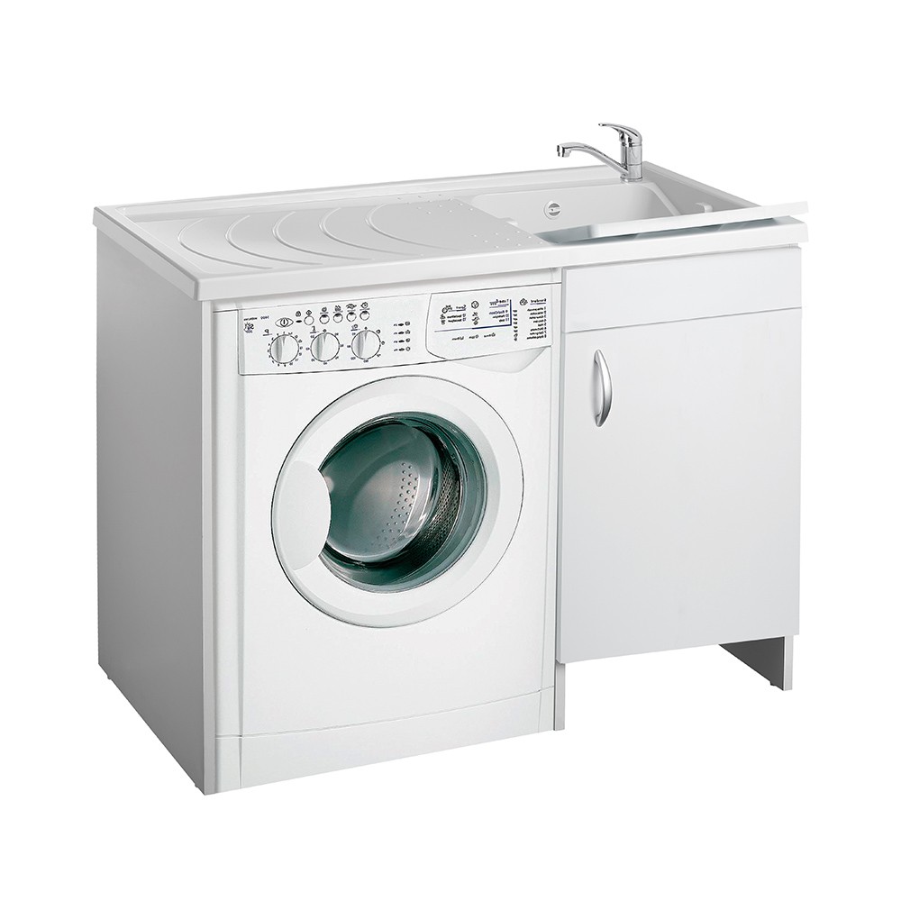 Coprilavatrice bianco 109x60 cm versione destra - Serie Eco