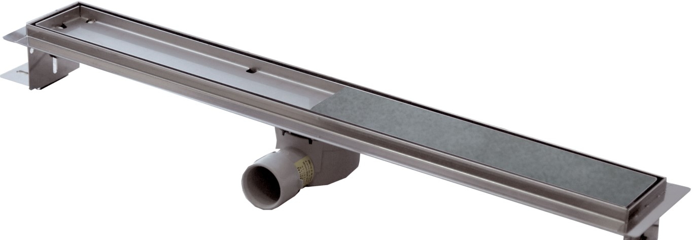 Canalina sifonata a pavimento piastrellabile 12,5x70