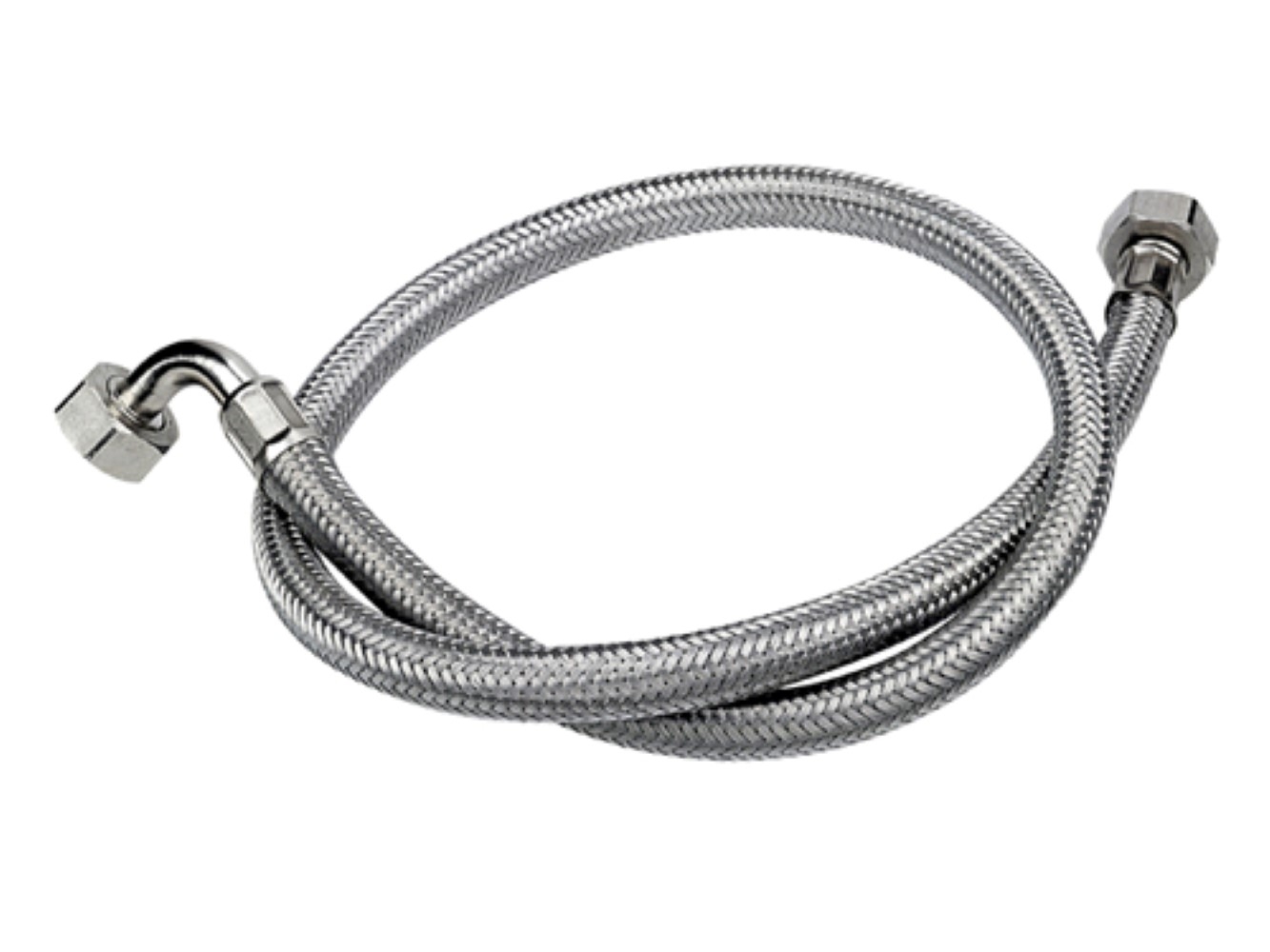 Tubo di carico in treccia di acciaio inox gigante con curvetta 250 cm