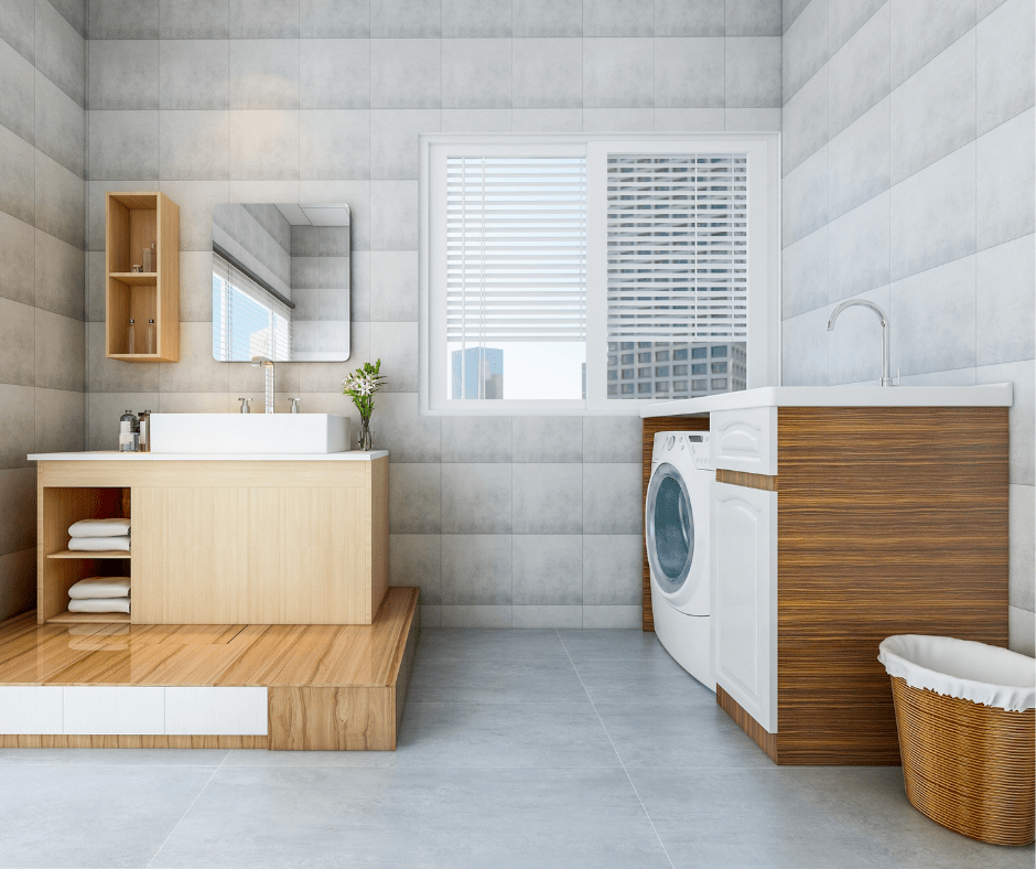 Come nascondere la lavatrice in bagno o in lavanderia?